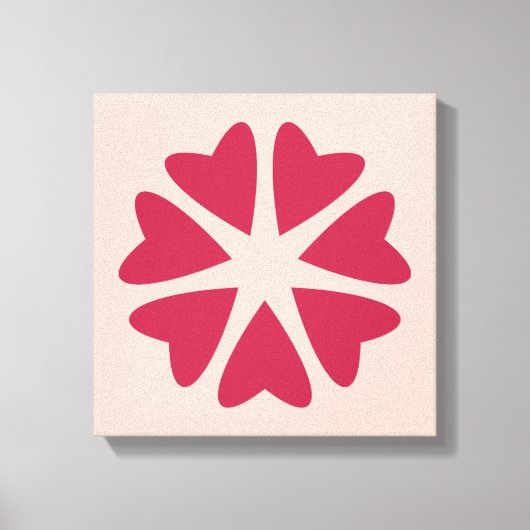Kernhart - magenta red - afbeelding. canvas afdruk (Voorkant)