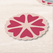 Kernhart - magenta red - afbeelding. kartonnen onderzetters (Gekanteld)