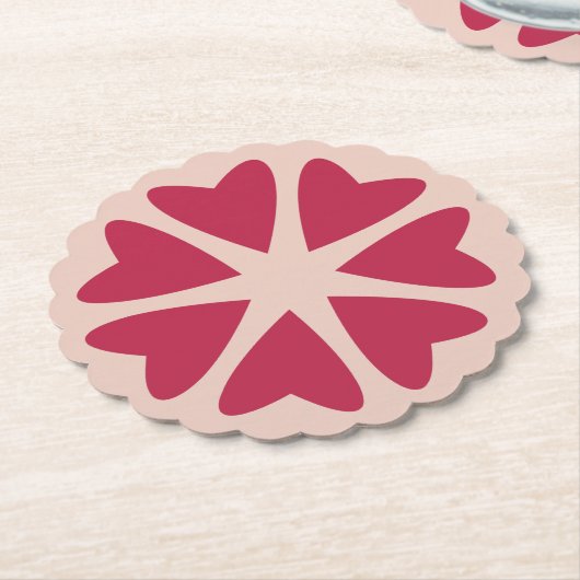 Kernhart - magenta red - afbeelding. kartonnen onderzetters (Gekanteld)