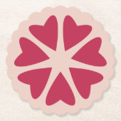 Kernhart - magenta red - afbeelding. kartonnen onderzetters (Voorkant)