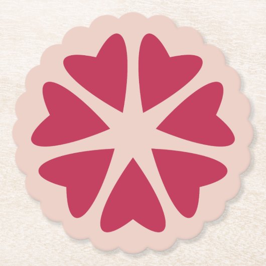 Kernhart - magenta red - afbeelding. kartonnen onderzetters (Voorkant)