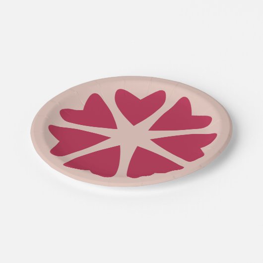 Kernhart - magenta red - afbeelding. papieren bordje (Gekanteld)