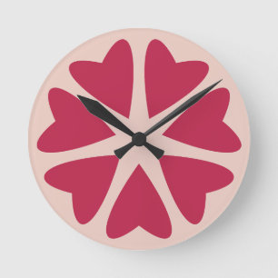 Kernhart - magenta red - afbeelding. ronde klok