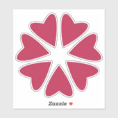 Kernhart - magenta red - afbeeldingen op maat gesn sticker (Vel)