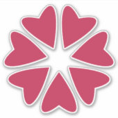 Kernhart - magenta red - afbeeldingen op maat gesn sticker (Voorkant)