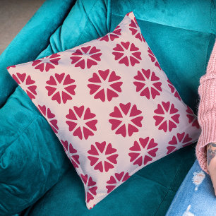 Kernhart - magenta rood - naadloos patroon. kussen