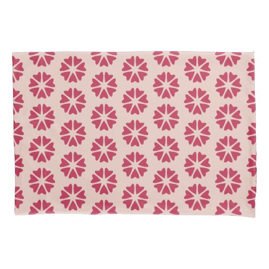 Kernhart - magenta rood - naadloos patroon. kussensloop (Voorkant)