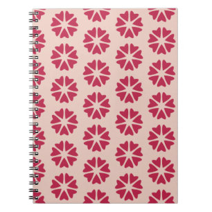 Kernhart - magenta rood - naadloos patroon. notitieboek