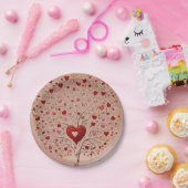 kernhout papieren bordje (Feest)