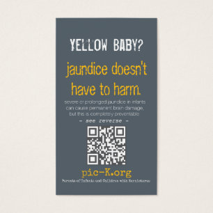 Kernicterus preventie Kaarten Visitekaartje