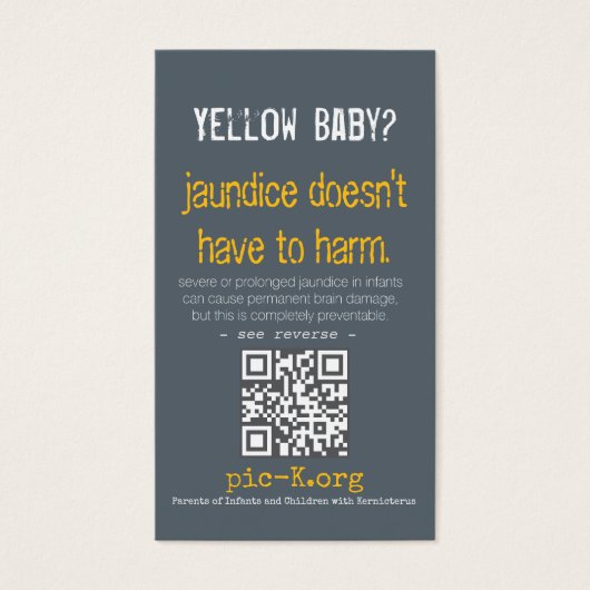 Kernicterus preventie Kaarten Visitekaartje (Voorkant)