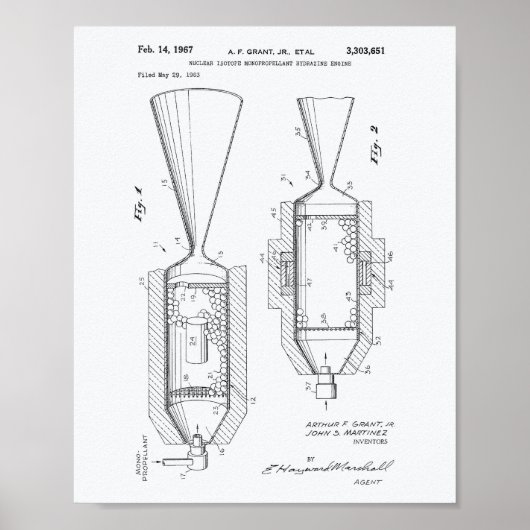 Kernisotopenmotor 1963 Whitepaper over octrooien Poster (Voorkant)