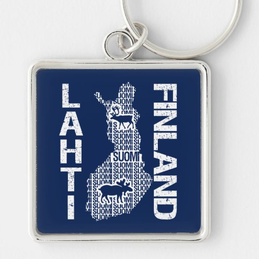 Kernketen FINLAND MAP - Lahti Sleutelhanger (Voorkant)