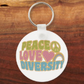 Kernketen PEACE LOVE DIVERSITEIT Sleutelhanger (Voorkant)