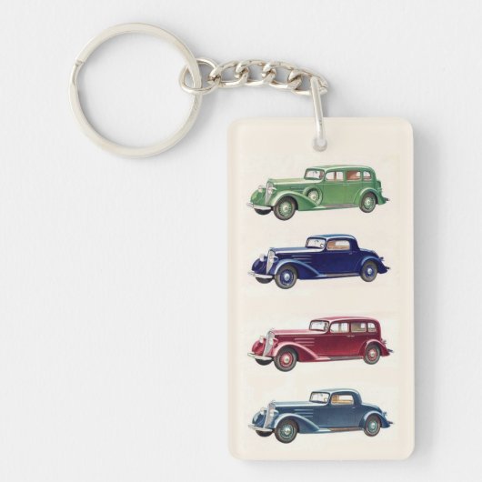 Kernketen van Vintage-auto's Sleutelhanger (Voorkant)