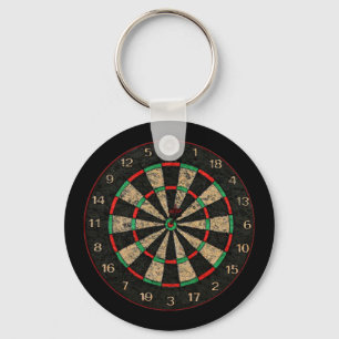 Kernketting met dartboard sleutelhanger