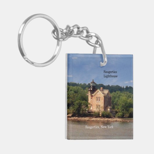 Kernketting van vuurtoren van Saugerties Sleutelhanger (Voorkant Links)