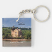 Kernketting van vuurtoren van Saugerties Sleutelhanger (Achterkant)
