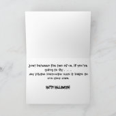 Kernkracht en Martinis Ghost Halloween Pilates Kaart (Binnen)