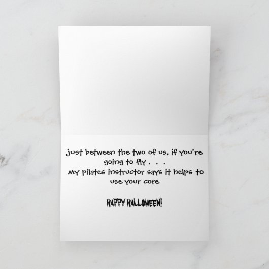 Kernkracht en Martinis Ghost Halloween Pilates Kaart (Binnen)