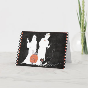 Kernkracht en Martinis Ghost Halloween Pilates Kaart