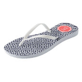 Kernmonogram van de marine en Coral Teenslippers (Schuin)