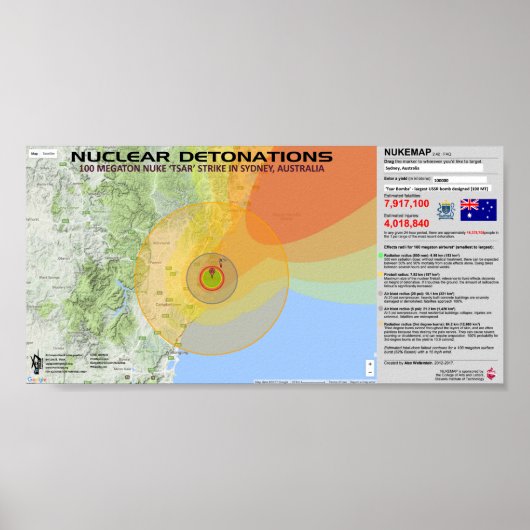 Kernontploffingen - Australië Poster (Voorkant)