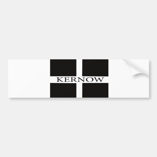 Kernow (Cornwall) vlag Bumpersticker (Voorkant)