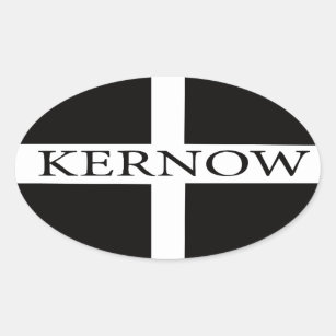 Kernow (Cornwall) vlag Ovale Sticker