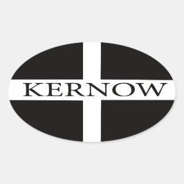 Kernow (Cornwall) vlag Ovale Sticker