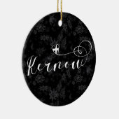 Kernow Flag in Heart, Cornish, Cornwall Keramisch Ornament (Rechts)