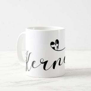 Kernow Flag in Heart, Cornish, Cornwall Koffiemok
