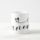 Kernow Flag in Heart, Cornish, Cornwall Koffiemok (Center)