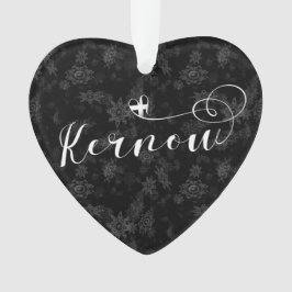 Kernow Flag in Heart, Cornish, Cornwall Ornament