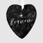 Kernow Flag in Heart, Cornish, Cornwall Ornament (voorkant)