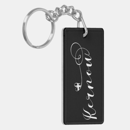 Kernow Flag in Heart, Cornish, Cornwall Sleutelhanger (Voorkant Links)