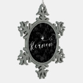 Kernow Flag in Heart, Cornish, Cornwall Tin Sneeuwvlok Ornament (Links)