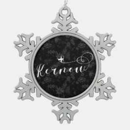 Kernow Flag in Heart, Cornish, Cornwall Tin Sneeuwvlok Ornament