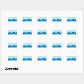 Kernow vissersboot ronde sticker (Vel)