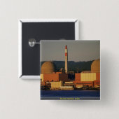 Kernreactoren, VS Vierkante Button 5,1 Cm (Voorkant /achterkant)