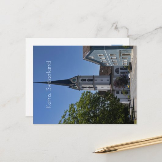 Kerns, Obwalden, Zwitserland Briefkaart (Voorkant / Achterkant in situ)