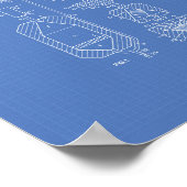 Kernsplijting 1956 Patent Art Blueprint Poster (Hoek)
