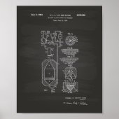 Kernsplijting 1956 Patent Art Chalkboard Poster (Voorkant)