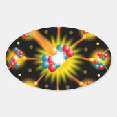 Kernsplijting Ovale Sticker (Voorkant)