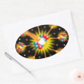 Kernsplijting Ovale Sticker (Envelop)