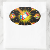 Kernsplijting Ovale Sticker (Tas)