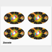 Kernsplijtingswetenschap Ovale Sticker (Vel)