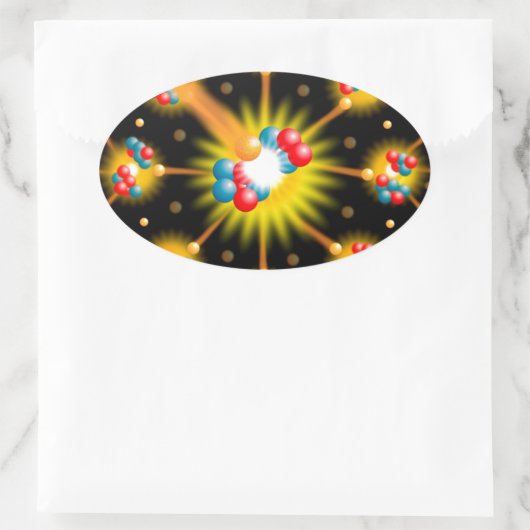 Kernsplijtingswetenschap Ovale Sticker (Tas)