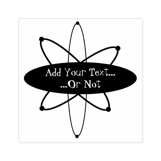 Kernstoppelstempel voor atoomruimte Rubber Kunstst Rubberstempel (Afrduk)