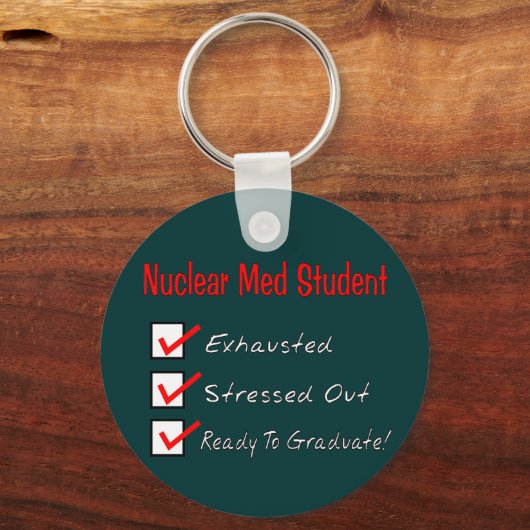 Kernstudent: "Klaar om te Afstuderen!" Sleutelhanger (Voorkant)